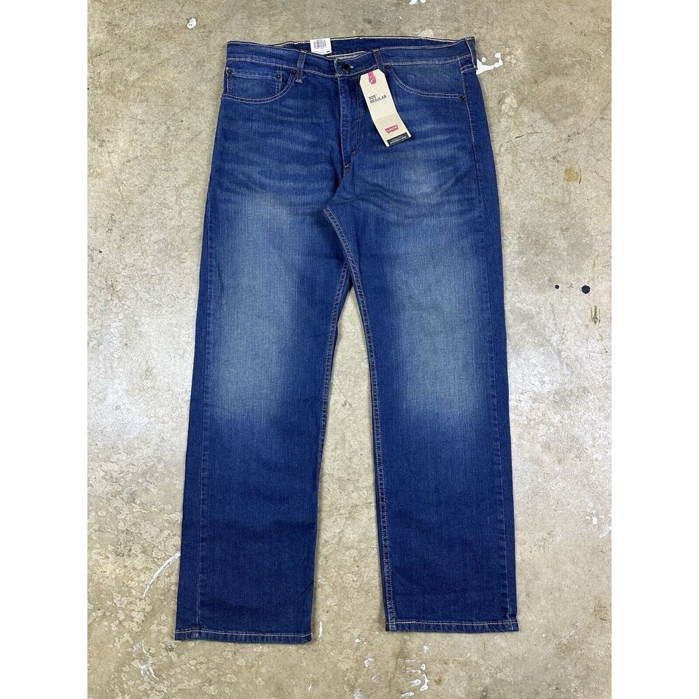 NWT $59 MEN LEVI’S 505-1064 REGULAR STRETCH BLUE JEANS PANT DENIM 38x30
